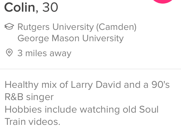tinder bios example for guys