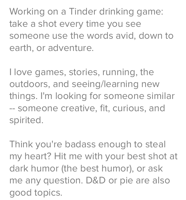 a good bio for dating app