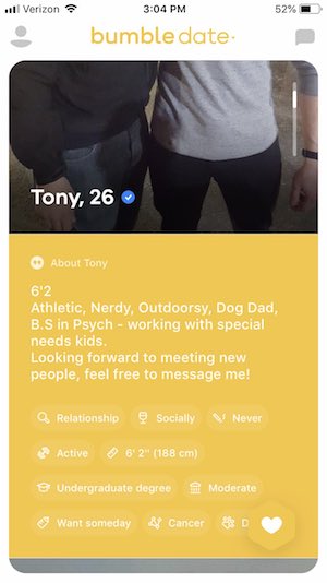 A List of the Best Bumble Bios Guys (Witty Bumble Bio Lines for Guys)