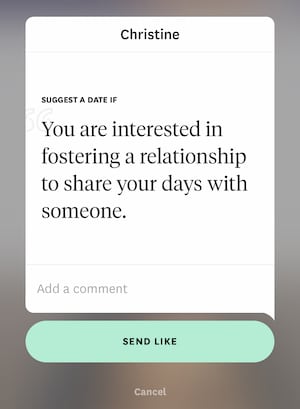 commenting on hinge
