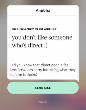 What should you not do on hinge?