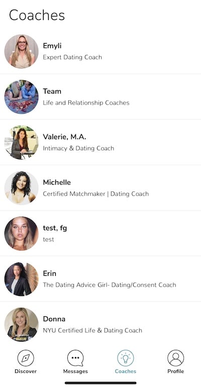 dating app cove coaches