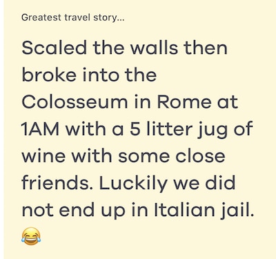 Greatest Travel Story Prompt