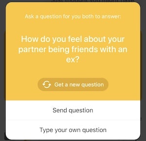 How do you feel about your partner being friends with an ex?