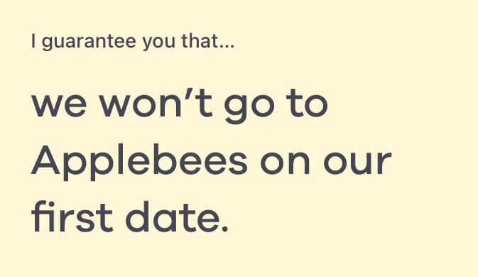i guarantee you that