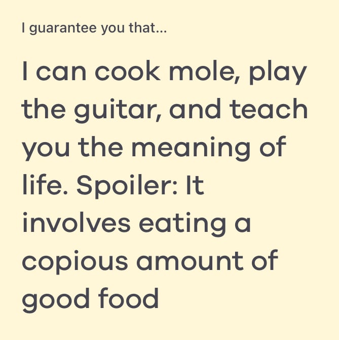 i guarantee you that