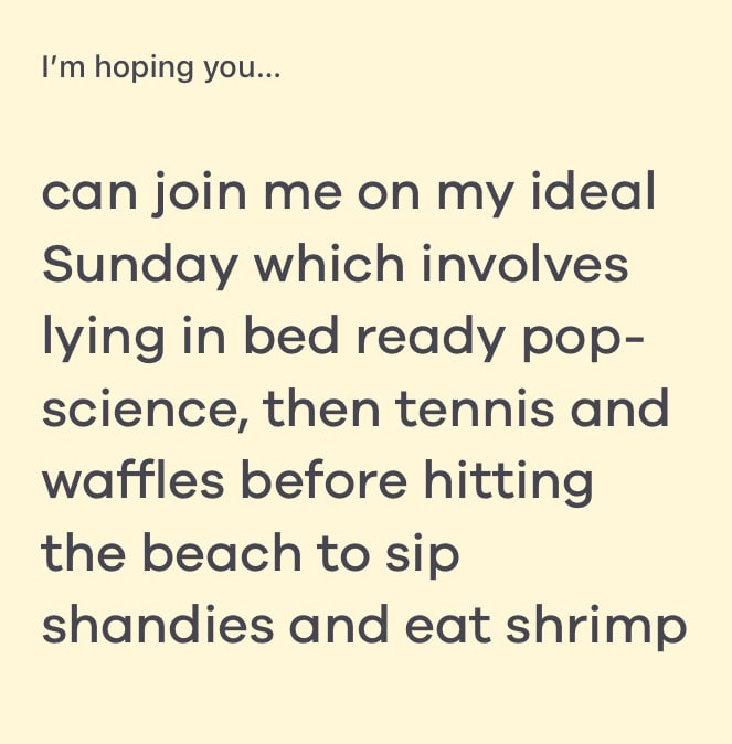 i'm hoping you bumble