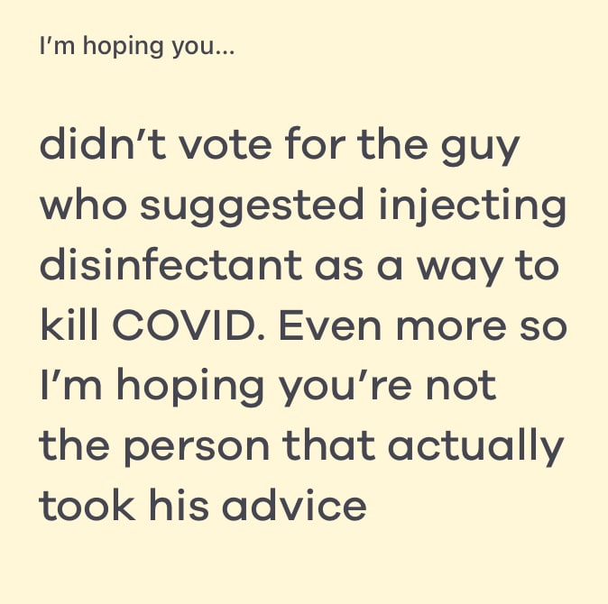 i'm hoping you bumble