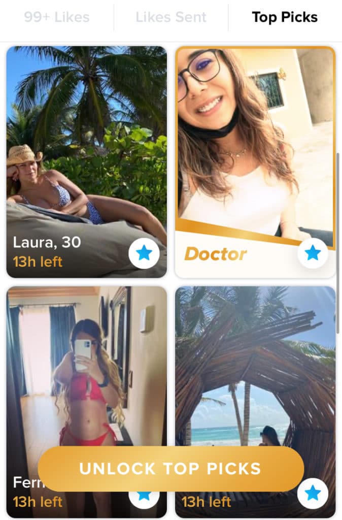 what are top picks on tinder