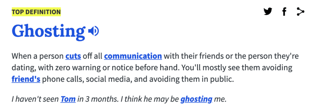 how to respond to ghosting