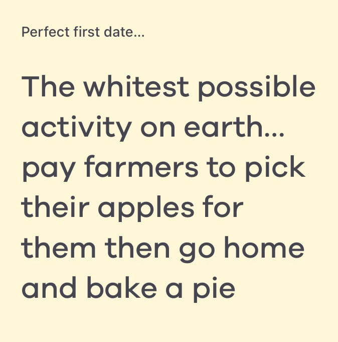 perfect first date bumble answers