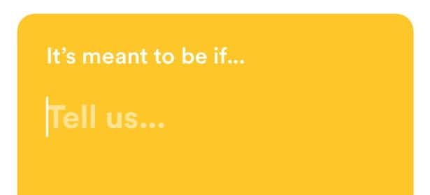 it's meant to be if 