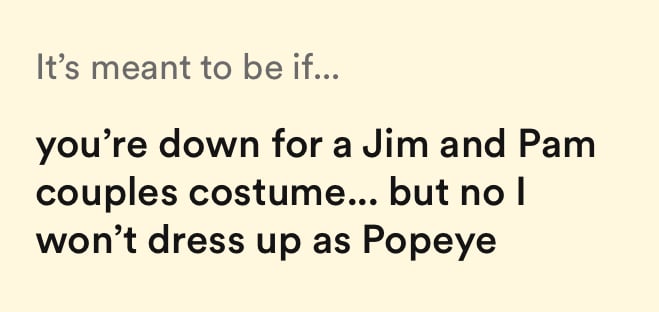 bumble dating prompt