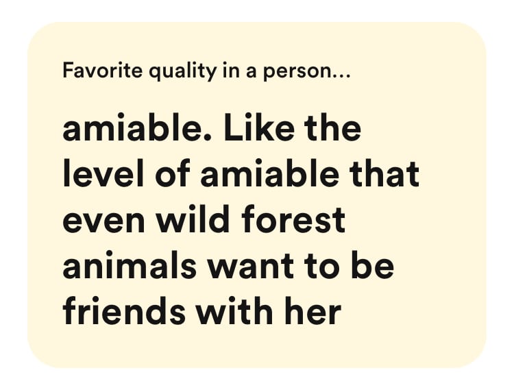 favorite quality in a person