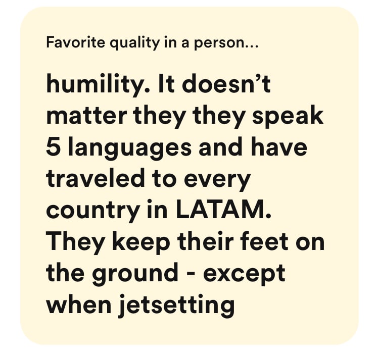 favorite quality in a person