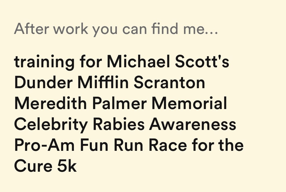 after work you can find me bumble