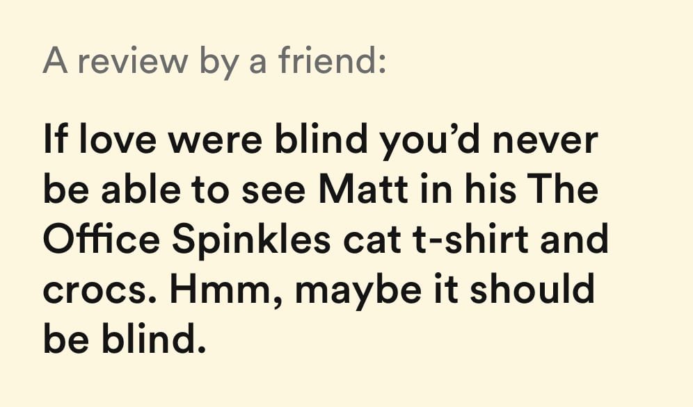 a review by a friend
