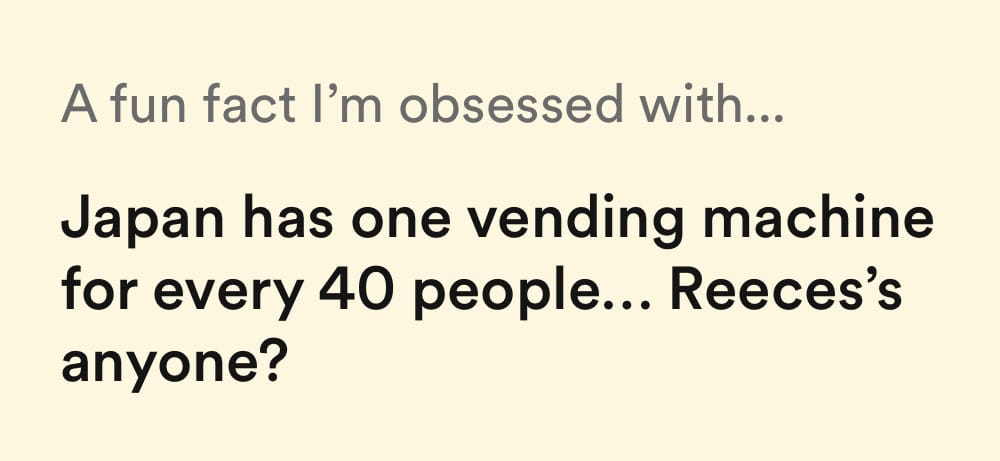 a fun fact i'm obsessed with