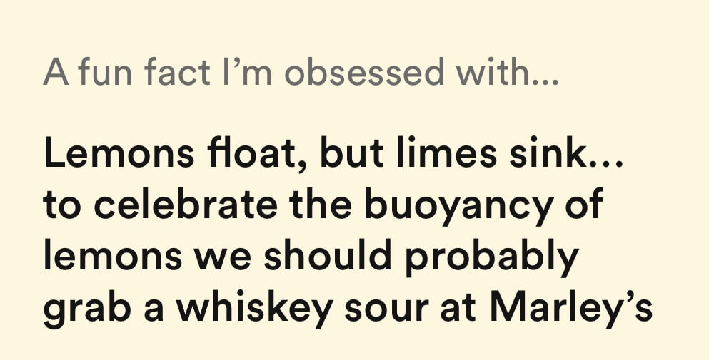 a fun fact i'm obsessed with