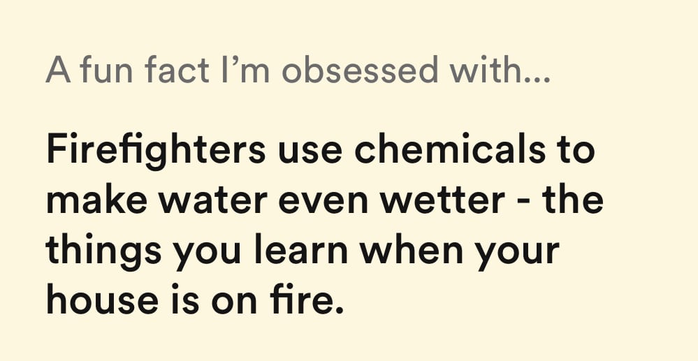 a fun fact i'm obsessed with