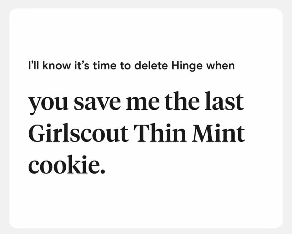 I'll know it's time to delete hinge when