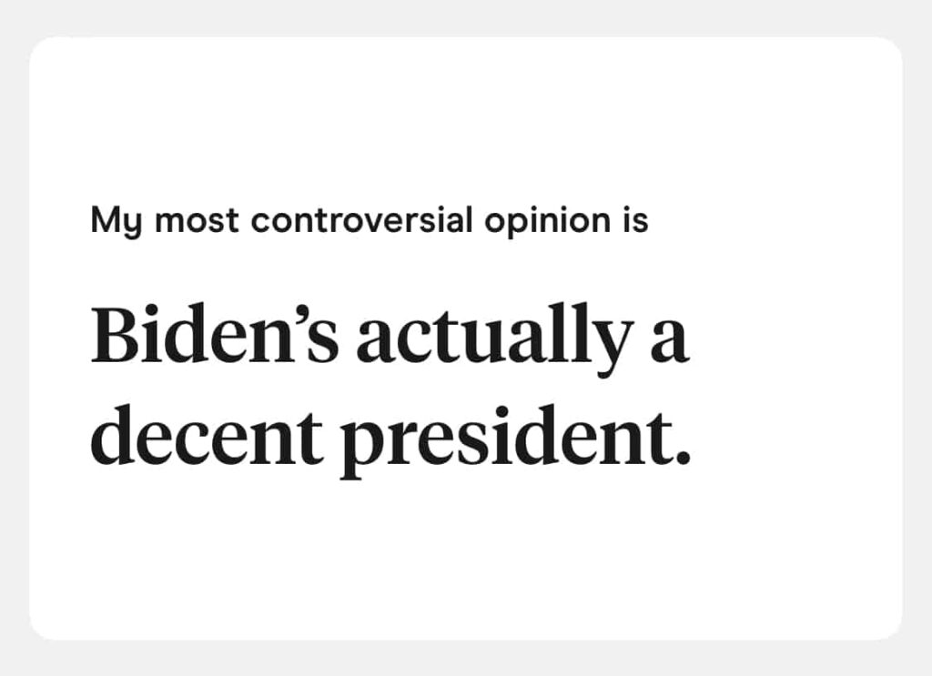 my most controversial opinion is