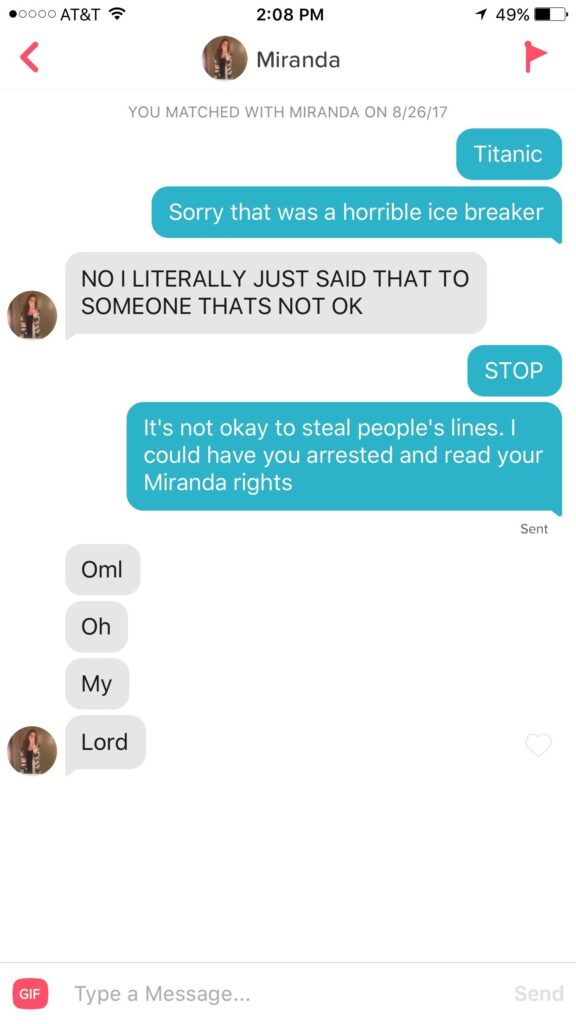 worst dating app opening lines