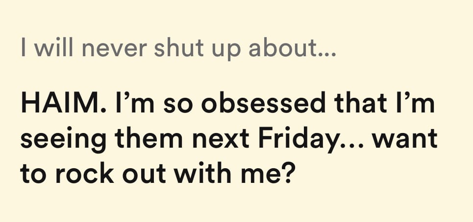 I will never shut up about