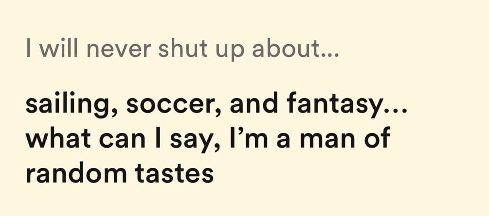I will never shut up about
