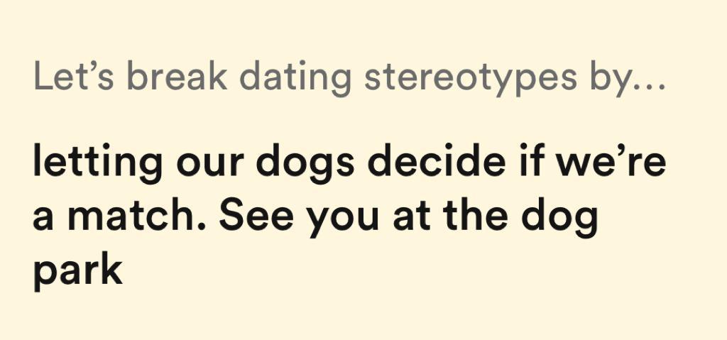 let's break dating stereotypes by