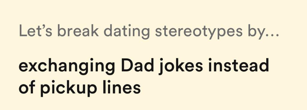 let's break dating stereotypes by