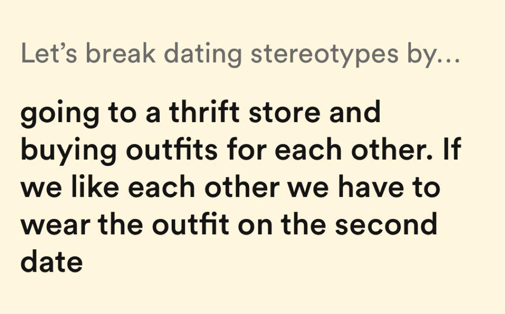 let's break dating stereotypes by