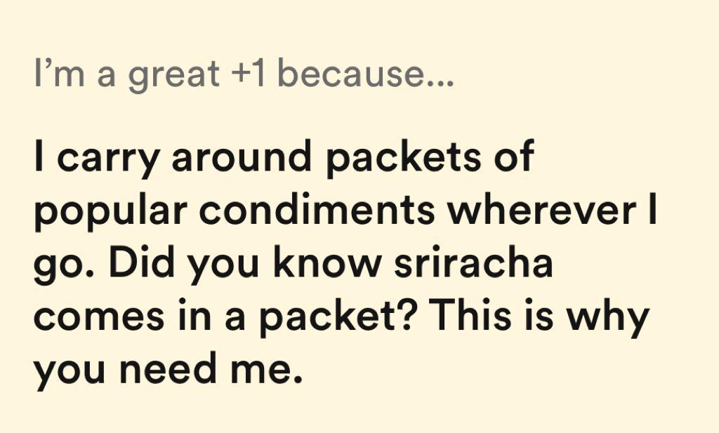 I'm a great +1 because