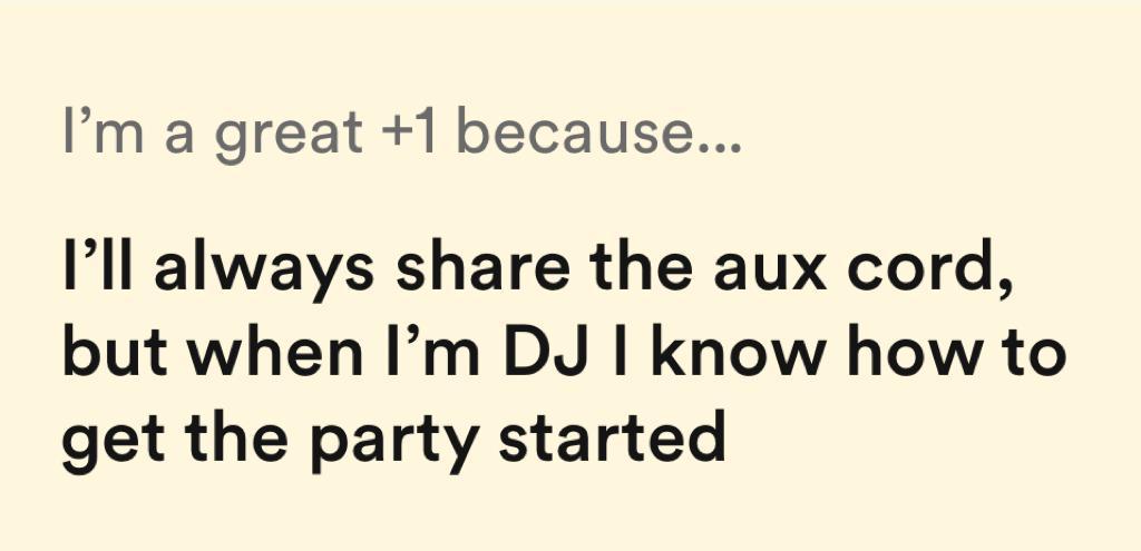 I'm a great +1 because