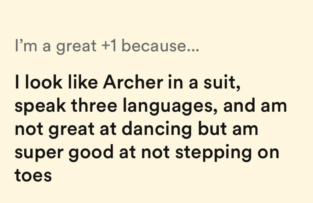 I'm a great +1 because