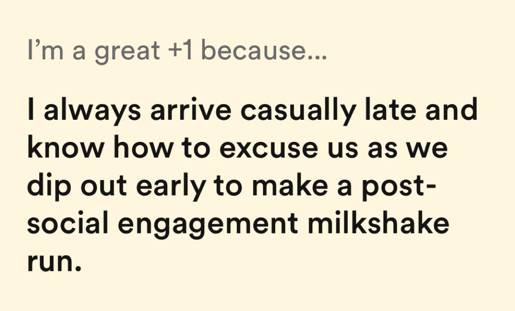 I'm a great +1 because