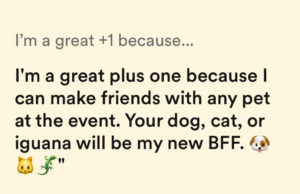 I'm a great +1 because