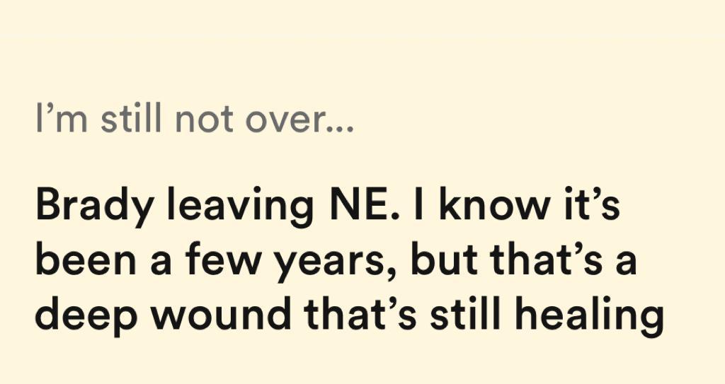 I'm still not over...