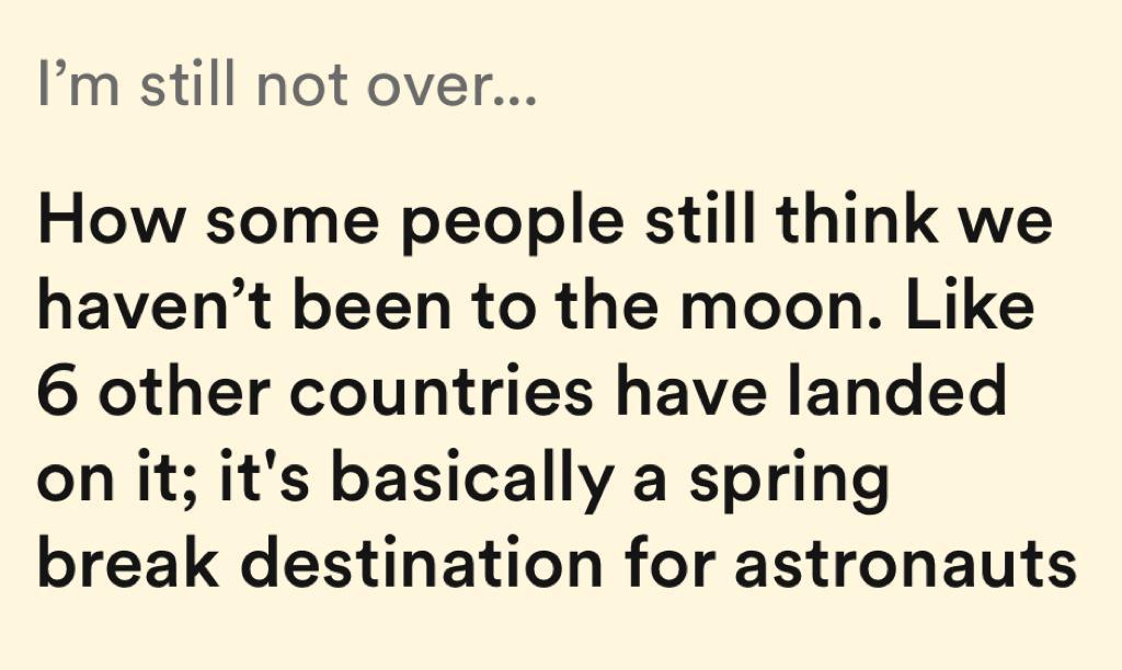 I'm still not over... Bumble response