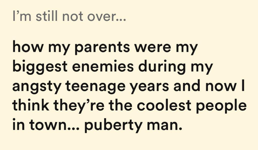 I'm still not over... Bumble response