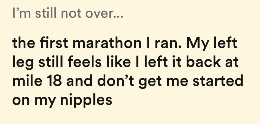 I'm still not over... Bumble response